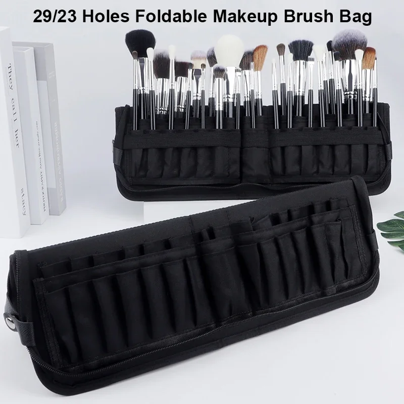 29/23 구멍 접이식 메이크업 브러쉬 가방 여성 메이 - Beauty Makeup Women 리뷰 및 가격